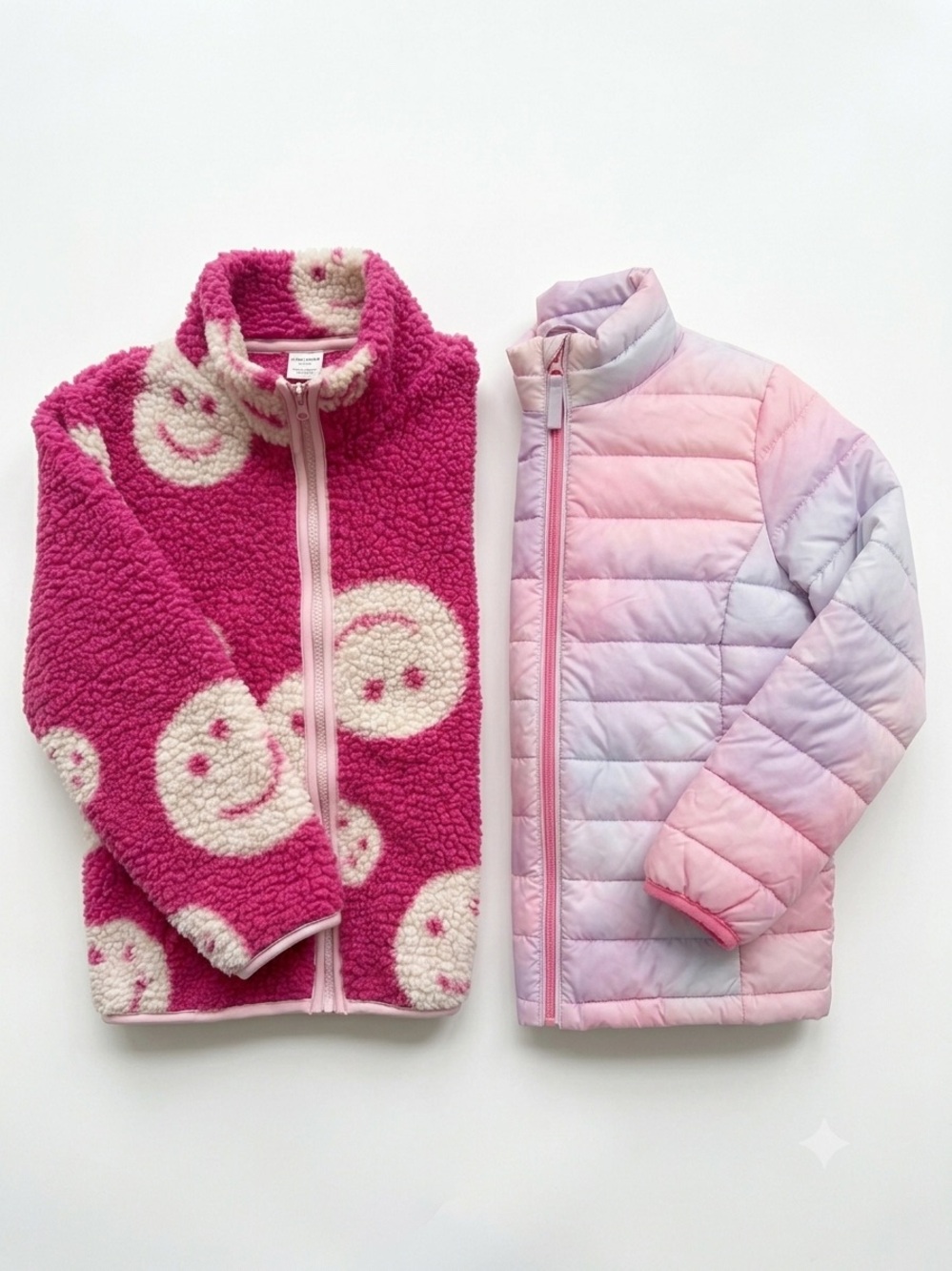 Girls Jacket Bundle Old Navy & Amazon Essentials Sz 6 7 8 (Fits 6-7)